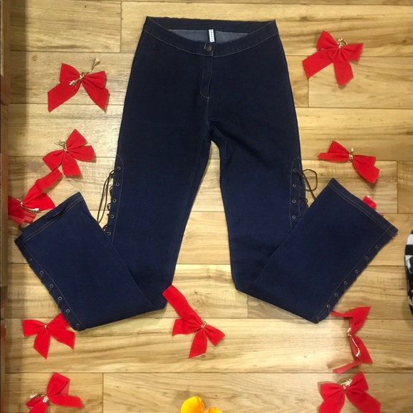 Forever 21 Stretch Side Tie-Up Jeans - Picture 9 of 14